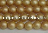 CSB1381 15.5 inches 6mm matte round shell pearl beads wholesale