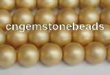 CSB1382 15.5 inches 8mm matte round shell pearl beads wholesale