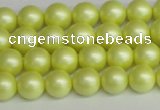 CSB1385 15.5 inches 4mm matte round shell pearl beads wholesale