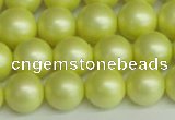 CSB1388 15.5 inches 10mm matte round shell pearl beads wholesale