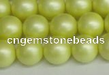 CSB1389 15.5 inches 12mm matte round shell pearl beads wholesale