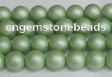 CSB1390 15.5 inches 4mm matte round shell pearl beads wholesale