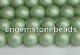 CSB1391 15.5 inches 6mm matte round shell pearl beads wholesale