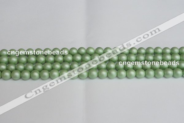 CSB1391 15.5 inches 6mm matte round shell pearl beads wholesale