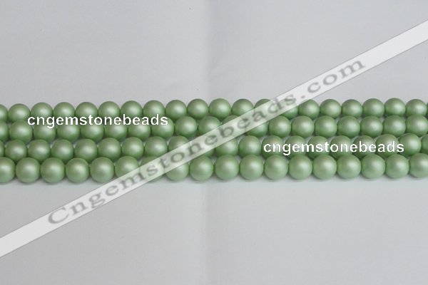 CSB1392 15.5 inches 8mm matte round shell pearl beads wholesale