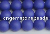 CSB1413 15.5 inches 10mm matte round shell pearl beads wholesale