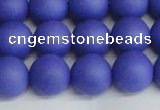 CSB1414 15.5 inches 12mm matte round shell pearl beads wholesale