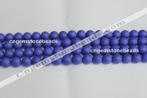 CSB1414 15.5 inches 12mm matte round shell pearl beads wholesale