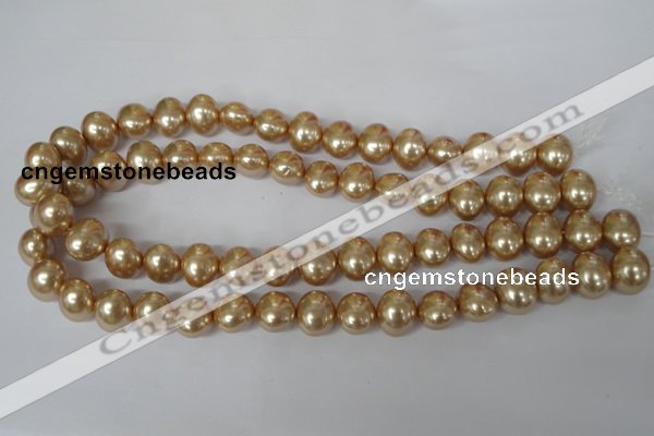 CSB142 15.5 inches 12*15mm – 13*16mm oval shell pearl beads