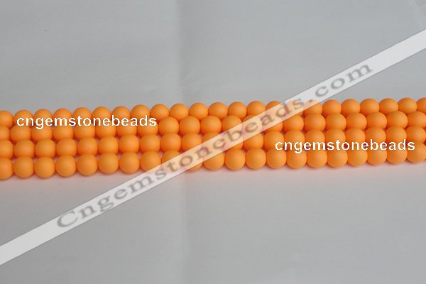 CSB1420 15.5 inches 4mm matte round shell pearl beads wholesale