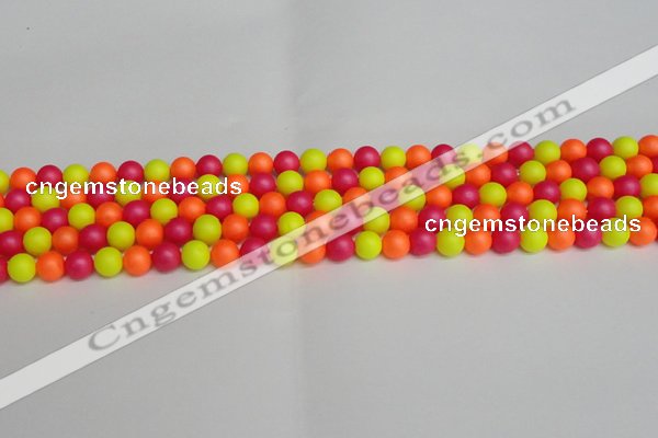 CSB1425 15.5 inches 4mm matte round shell pearl beads wholesale