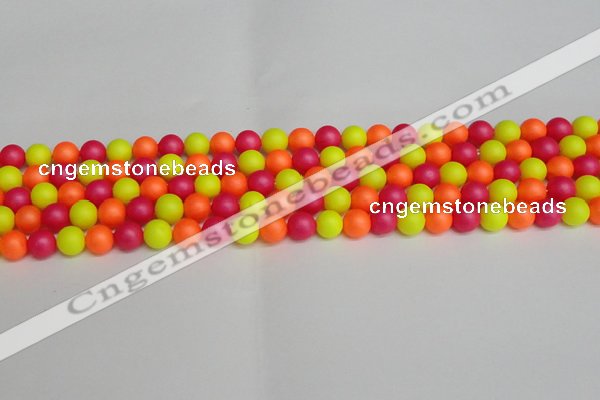 CSB1426 15.5 inches 6mm matte round shell pearl beads wholesale