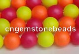 CSB1428 15.5 inches 10mm matte round shell pearl beads wholesale