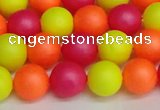 CSB1429 15.5 inches 12mm matte round shell pearl beads wholesale