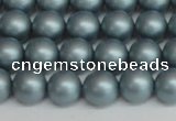 CSB1436 15.5 inches 6mm matte round shell pearl beads wholesale