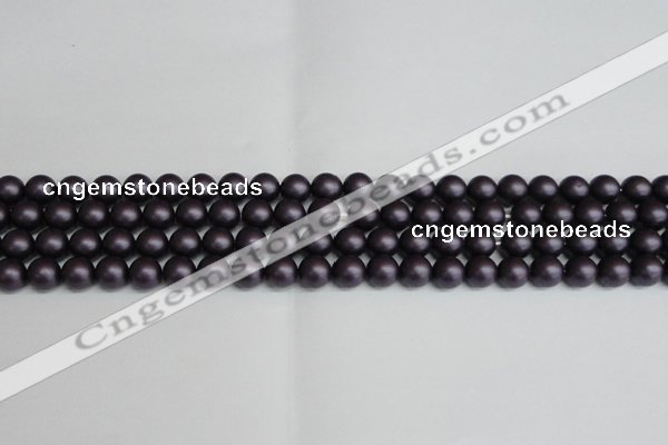 CSB1446 15.5 inches 6mm matte round shell pearl beads wholesale