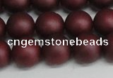 CSB1454 15.5 inches 12mm matte round shell pearl beads wholesale