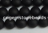 CSB1458 15.5 inches 10mm matte round shell pearl beads wholesale