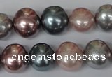 CSB159 15.5 inches 12*15mm – 13*16mm oval mixed color shell pearl beads