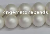 CSB1603 15.5 inches 10mm round matte shell pearl beads wholesale