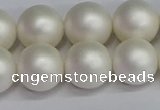 CSB1604 15.5 inches 12mm round matte shell pearl beads wholesale