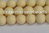 CSB1611 15.5 inches 6mm round matte shell pearl beads wholesale