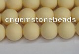 CSB1612 15.5 inches 8mm round matte shell pearl beads wholesale