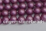 CSB1631 15.5 inches 6mm round matte shell pearl beads wholesale