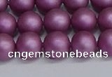 CSB1633 15.5 inches 10mm round matte shell pearl beads wholesale