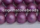 CSB1634 15.5 inches 12mm round matte shell pearl beads wholesale