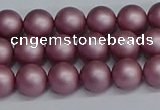 CSB1641 15.5 inches 6mm round matte shell pearl beads wholesale