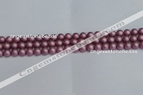 CSB1641 15.5 inches 6mm round matte shell pearl beads wholesale