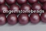 CSB1642 15.5 inches 8mm round matte shell pearl beads wholesale