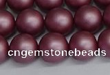 CSB1643 15.5 inches 10mm round matte shell pearl beads wholesale