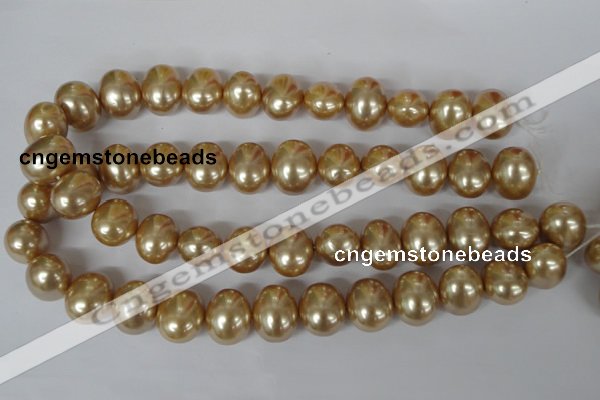 CSB165 15.5 inches 15*18mm – 16*19mm oval shell pearl beads