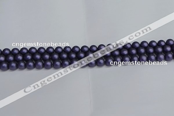 CSB1651 15.5 inches 6mm round matte shell pearl beads wholesale