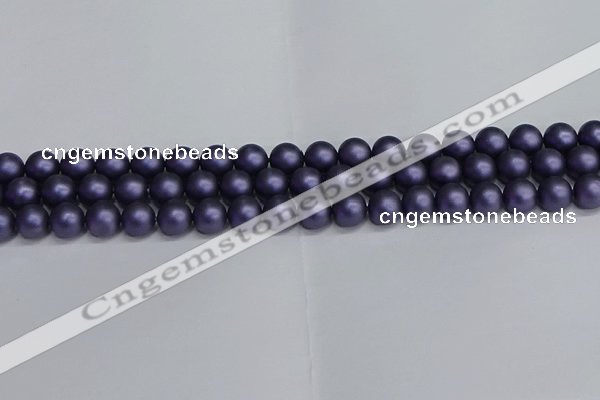 CSB1652 15.5 inches 8mm round matte shell pearl beads wholesale