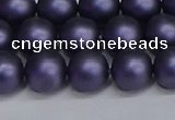 CSB1653 15.5 inches 10mm round matte shell pearl beads wholesale