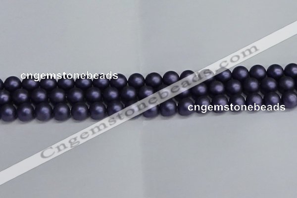 CSB1662 15.5 inches 8mm round matte shell pearl beads wholesale