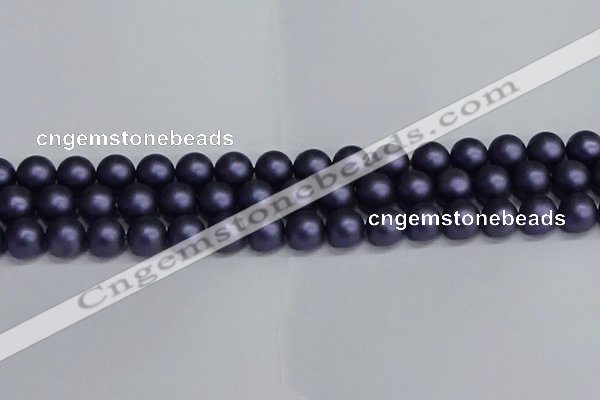 CSB1663 15.5 inches 10mm round matte shell pearl beads wholesale