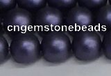 CSB1664 15.5 inches 12mm round matte shell pearl beads wholesale