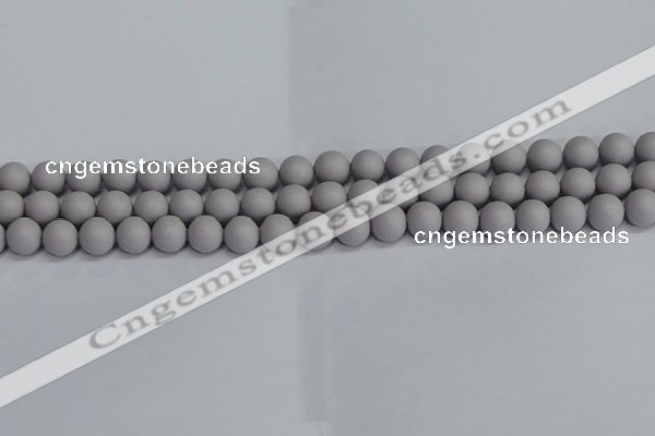 CSB1680 15.5 inches 4mm round matte shell pearl beads wholesale