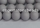 CSB1681 15.5 inches 6mm round matte shell pearl beads wholesale