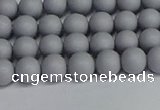 CSB1690 15.5 inches 4mm round matte shell pearl beads wholesale