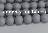 CSB1691 15.5 inches 6mm round matte shell pearl beads wholesale