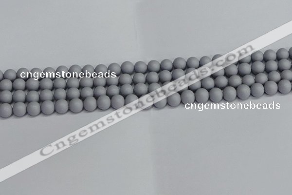 CSB1691 15.5 inches 6mm round matte shell pearl beads wholesale