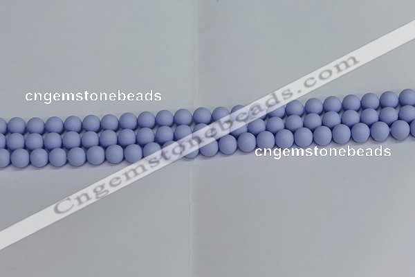 CSB1700 15.5 inches 4mm round matte shell pearl beads wholesale