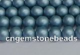 CSB1711 15.5 inches 6mm round matte shell pearl beads wholesale