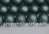 CSB1723 15.5 inches 10mm round matte shell pearl beads wholesale