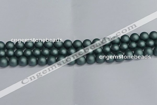 CSB1723 15.5 inches 10mm round matte shell pearl beads wholesale